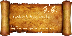 Friebert Gabriella névjegykártya